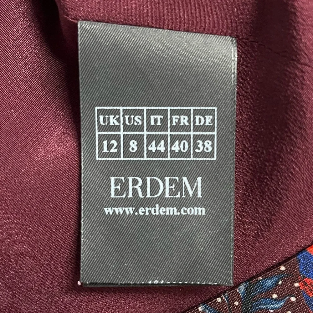 ERDEM Arlie Floral Jacquard Midi Sheath Dress Blue Pink Wedding Guest US 8 - Picture 13 of 15